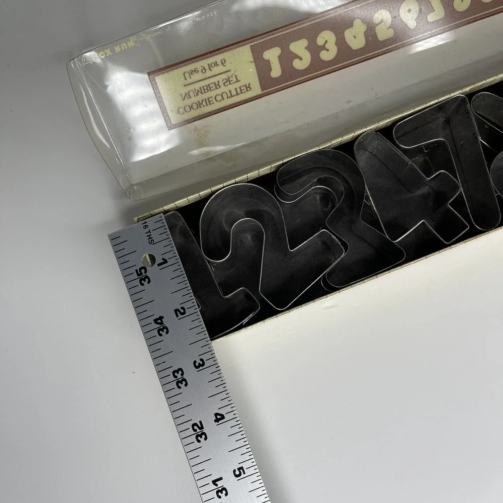 Fox Run Craftsmen Number‎ Cookie Cutter Set Vintage Baking